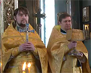 В день памяти трех святителей в храме Казанской духовной семинарии по традиции была совершена Литургия на греческом языке.