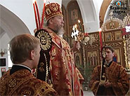 Архиерейское богослужение в храме св. великомученицы Варвары г. Казани.